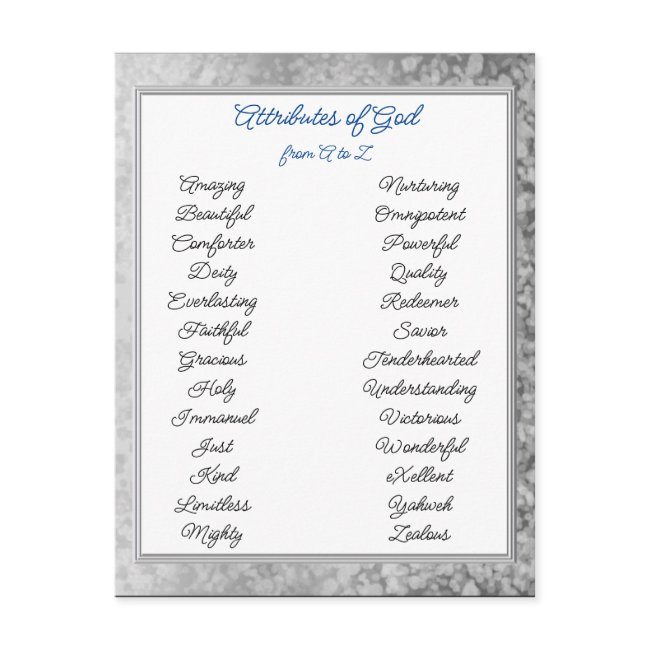 Attributes Of God From A To Z Enclosure Invitations