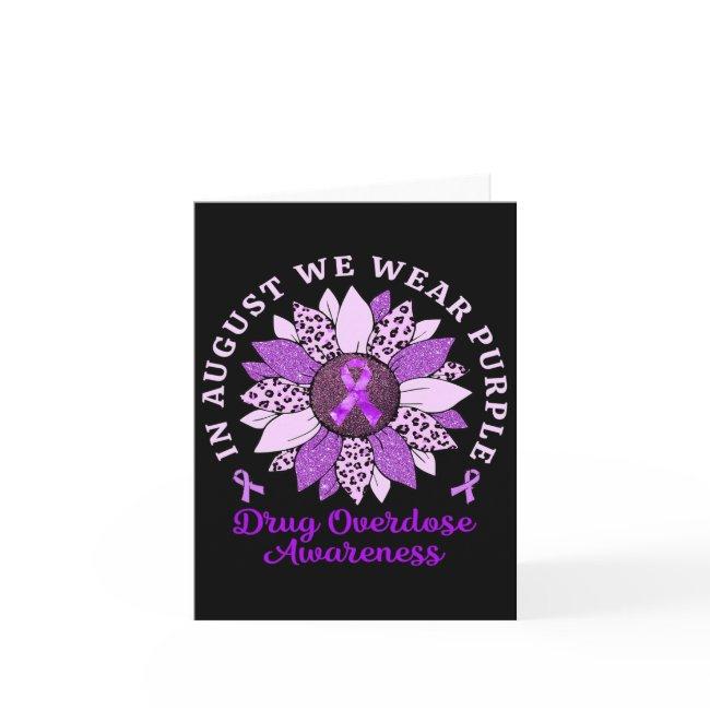 August We Wear Purple Sunflower Drug Overdose Awar Invitations