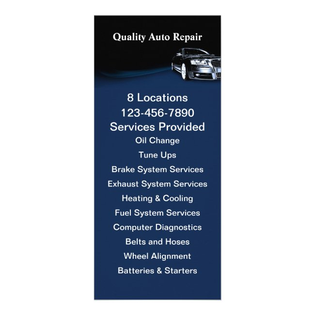 Automotive Service Rack Invitations