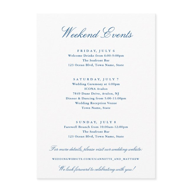 Avalon Nj Collection Weekend Events Wedding Enclosure Invitations