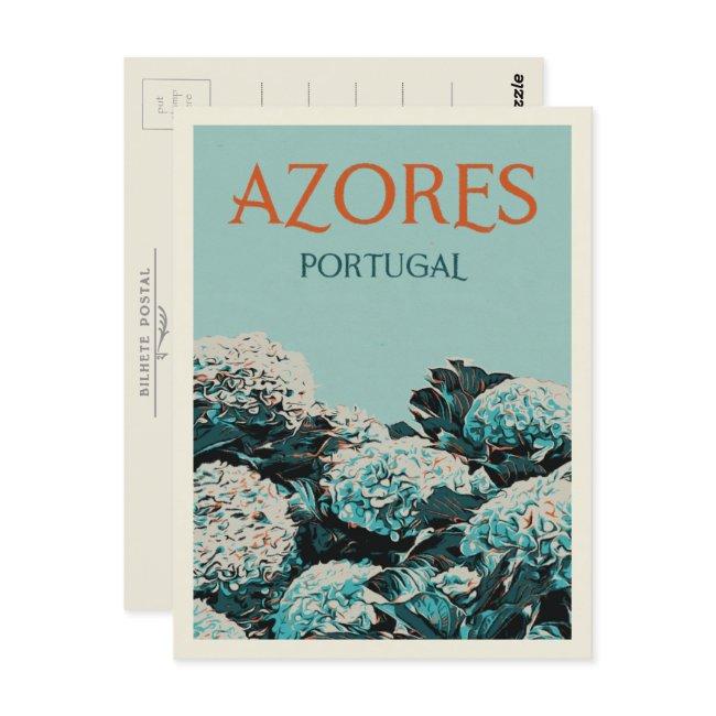 Azores Hydrangeas Illustration Portugal Postinvitations