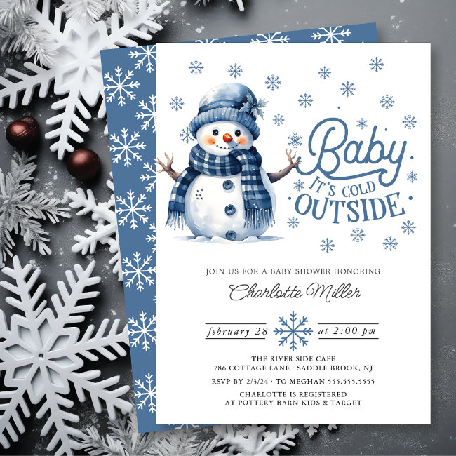 Baby It's Cold Outside Winter Baby Shower Invitation