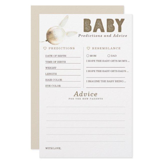 Baby Predictions And Advice Baby Shower Game
