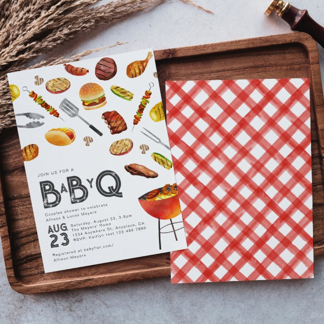 Baby Q Baby Shower Invitation | Co-ed Baby Shower