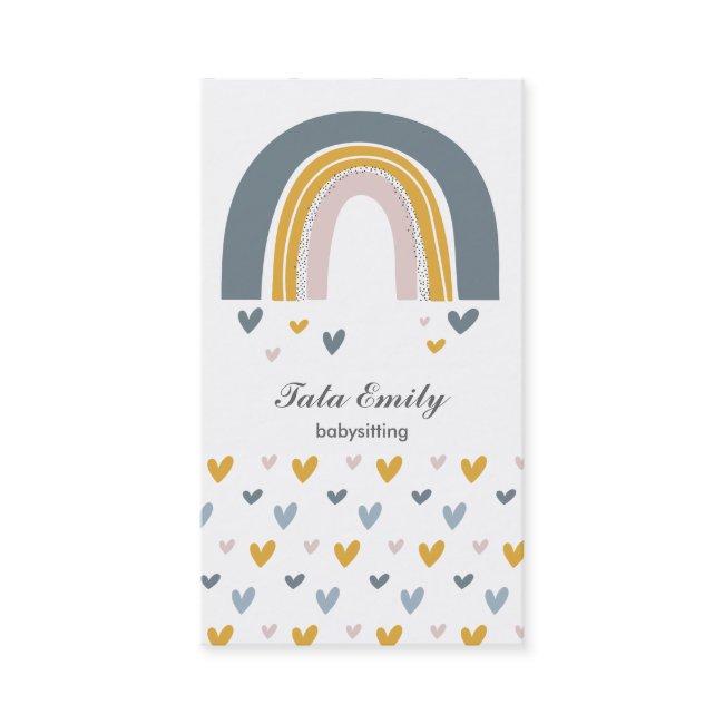 Baby Sitting Baby Boutique Nursery Service Rainbow Business Invitations