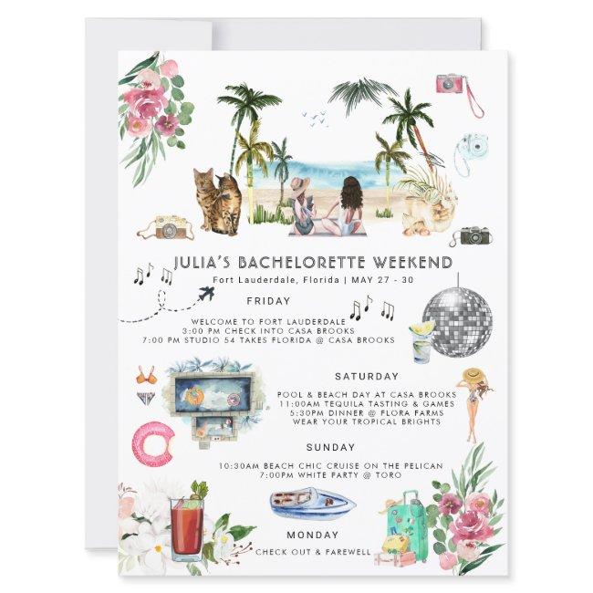 Bachelorette Weekend Itinerary | Ft Lauderdale Invitation
