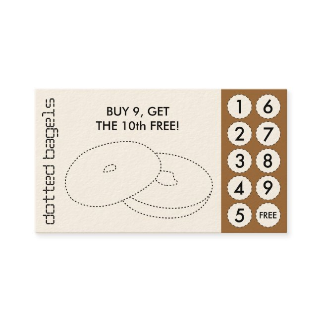 Bagel Cut Out Punch Invitations