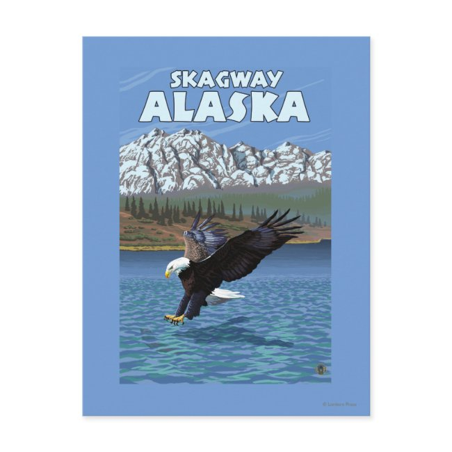 Bald Eagle Diving - Skagway, Alaska Postinvitations