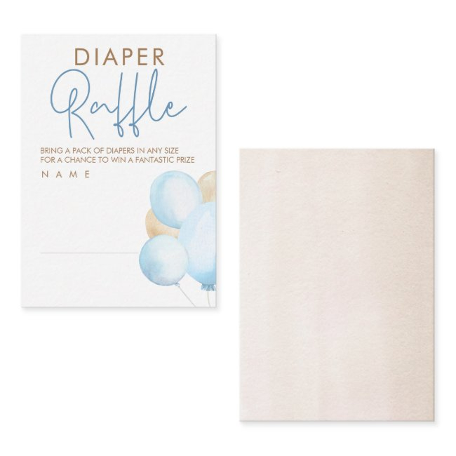 Balloons Baby Shower Diaper Raffle Ticket Enclosur Enclosure Invitations