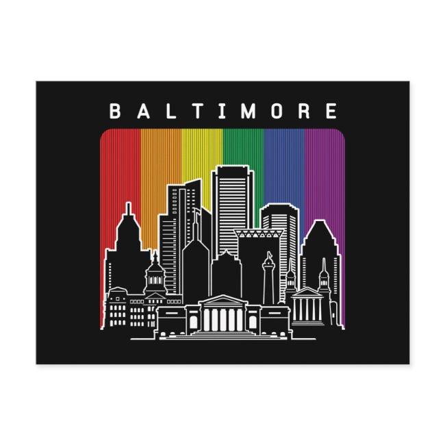 Baltimore Maryland Rainbow Flag Lgbt Pride Postinvitations
