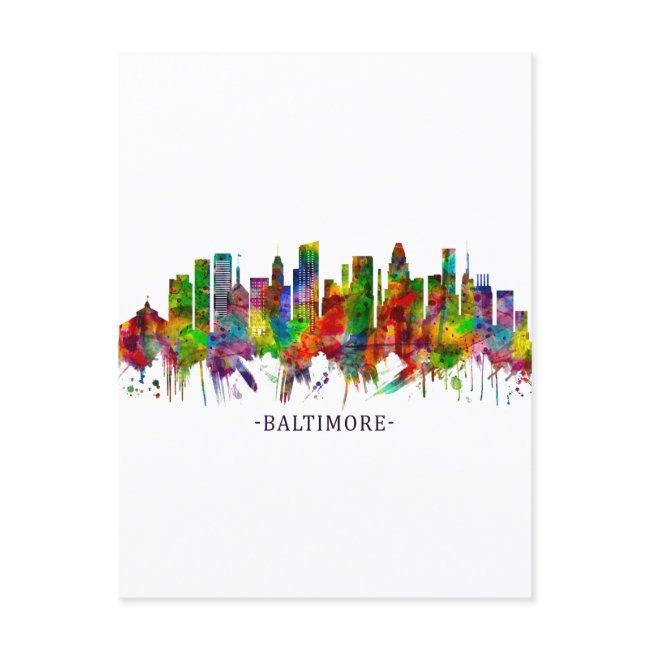 Baltimore Maryland Skyline Invitation Postinvitations