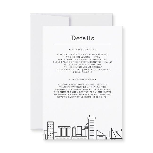 Baltimore Wedding | Guest Details Invitation