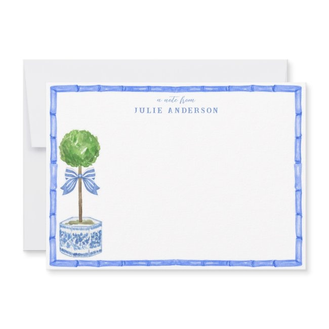 Bamboo Topiary Garden | Chinoiserie Note Invitations