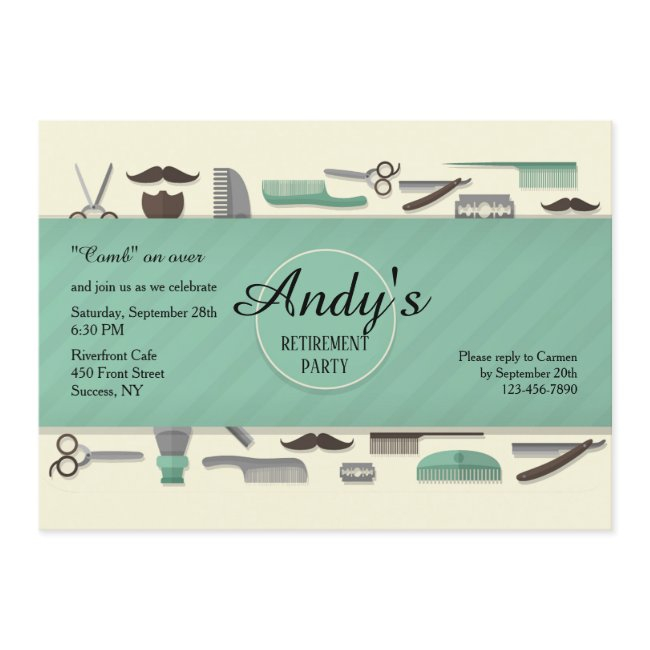Barber's Tools Invitation