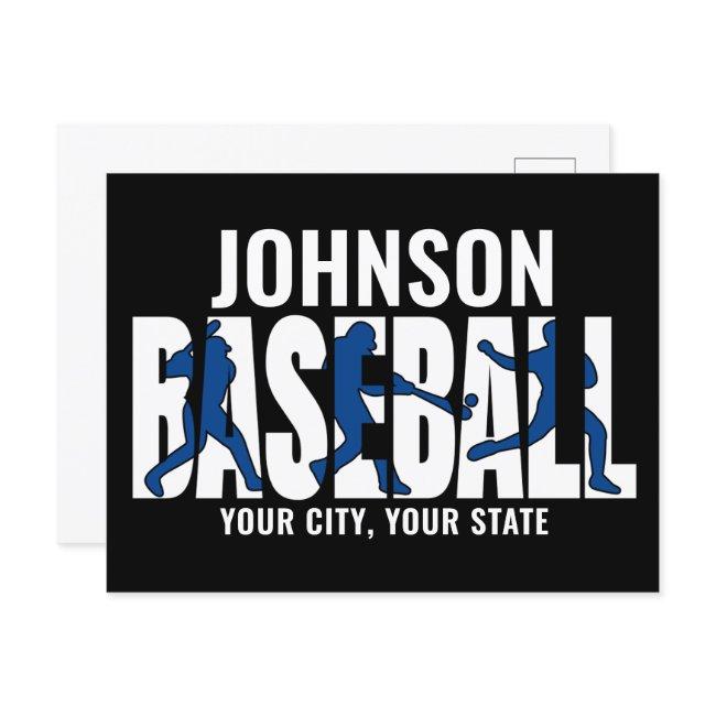 Baseball Team Add Name Champion Game Player Postinvitations