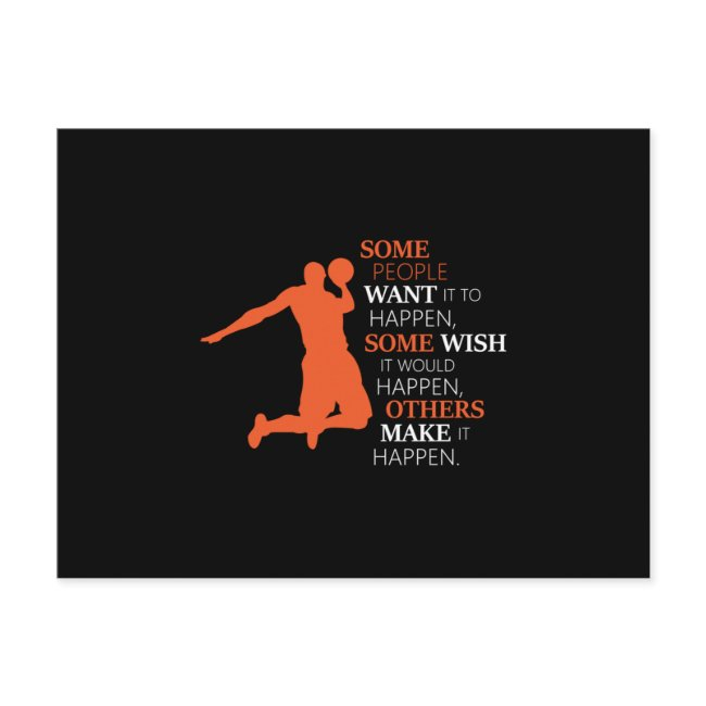 Basketball Sports Basketball Team Player Gift Idea Postinvitations