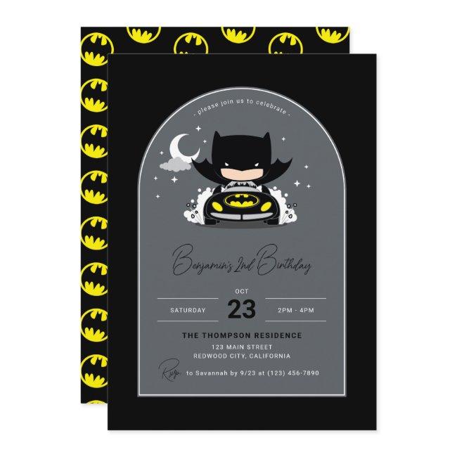 Batman - Moon And Stars Birthday Invitation