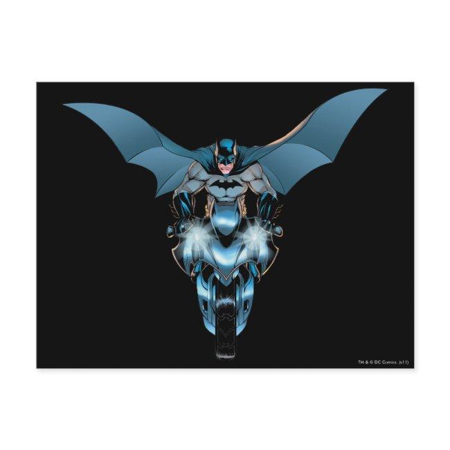 Batman On Bike With Cape Postinvitations