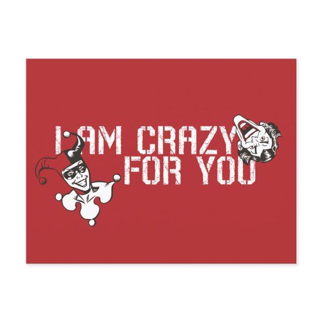 Batman Valentine | Joker & Harley - Crazy For You Holiday Postinvitations