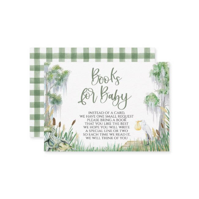 Bayou Swamp Baby Shower Book Request Invitations