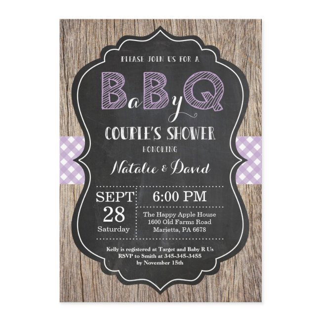 Bbq Couples Shower Invitation Baby Q Backyard Girl