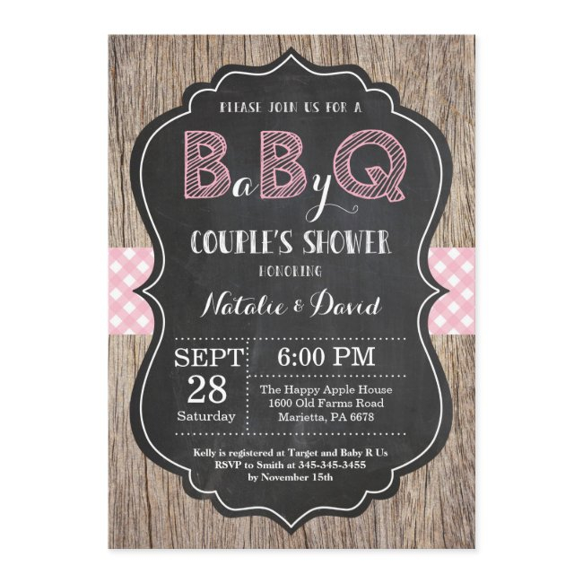 Bbq Couples Shower Invitation Baby Q Backyard Girl