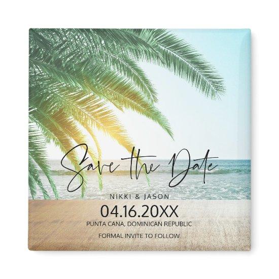 Beach Destination Wedding Save The Date Magnet