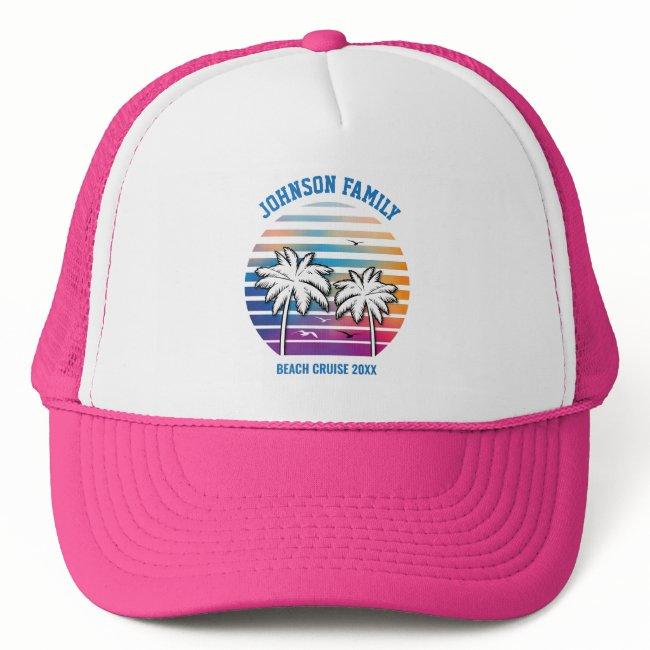 Beach Family Reunion Custom Cruise Summer Vacation Trucker Hat