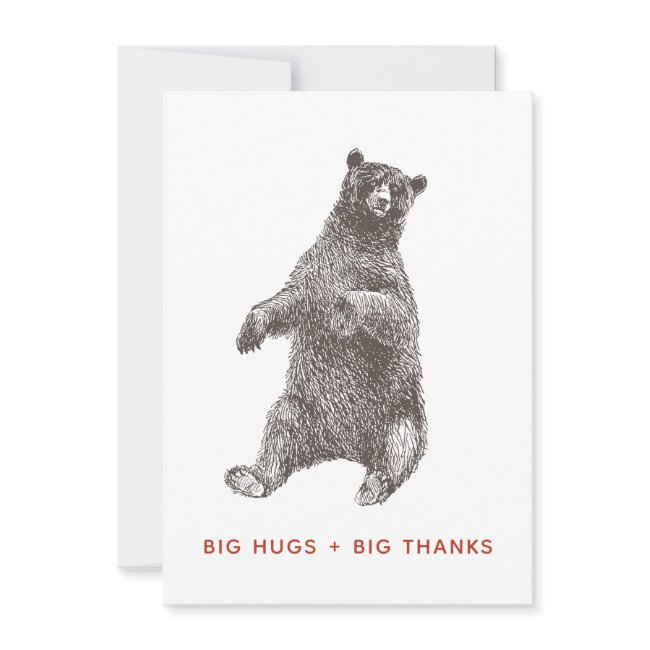 Bear Thank You Invitations, Big Hugs