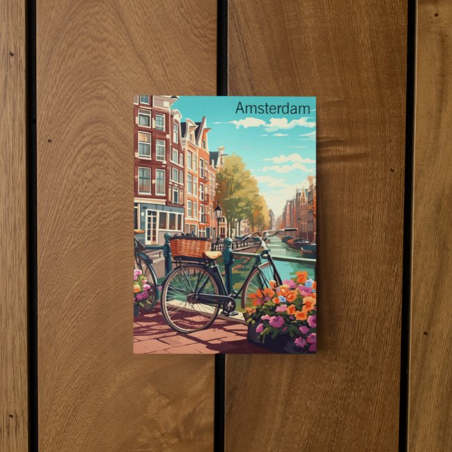 Beautiful Amsterdam Netherlands Canal City Postinvitations