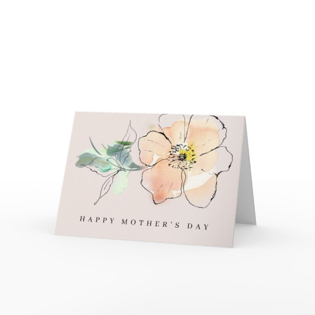 Beautiful Watercolor Flower Happy Mother's Day Invitations