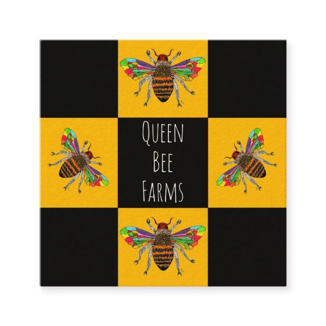 Beekeeper, Honey Bee Seller, Bee Apiarist Farmer Square Business Invitations