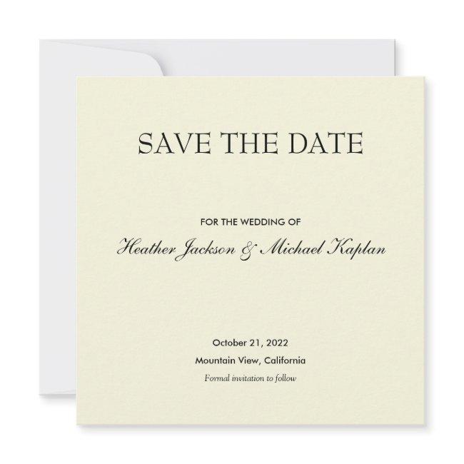Beige Save Date Wedding Professional Minimalist Save The Date