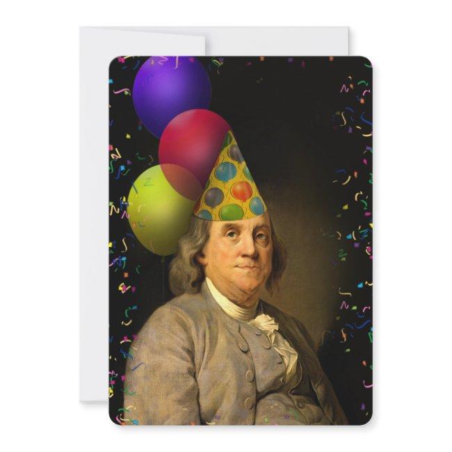 Benjamin Franklin Happy Birthday Invitation