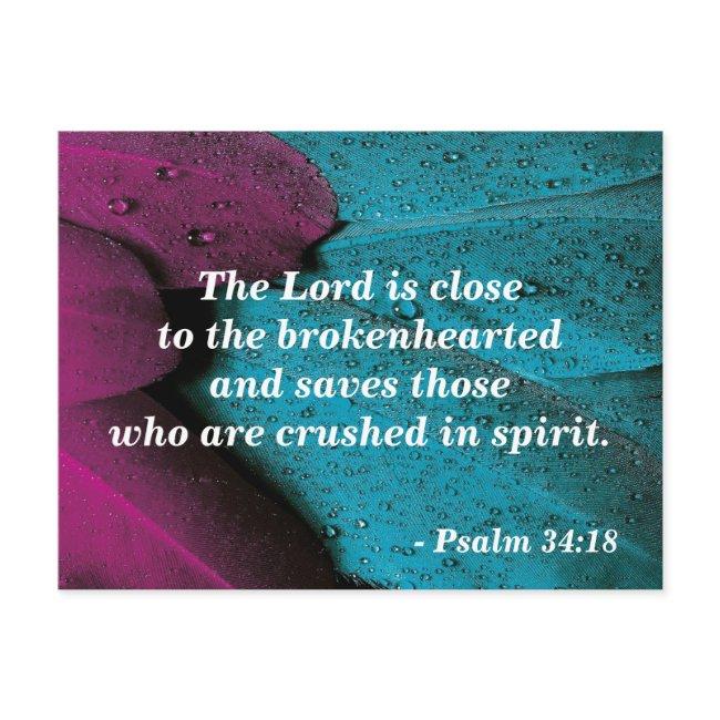 Bible Verse Postinvitations Psalm 34:18 Brokenhearted