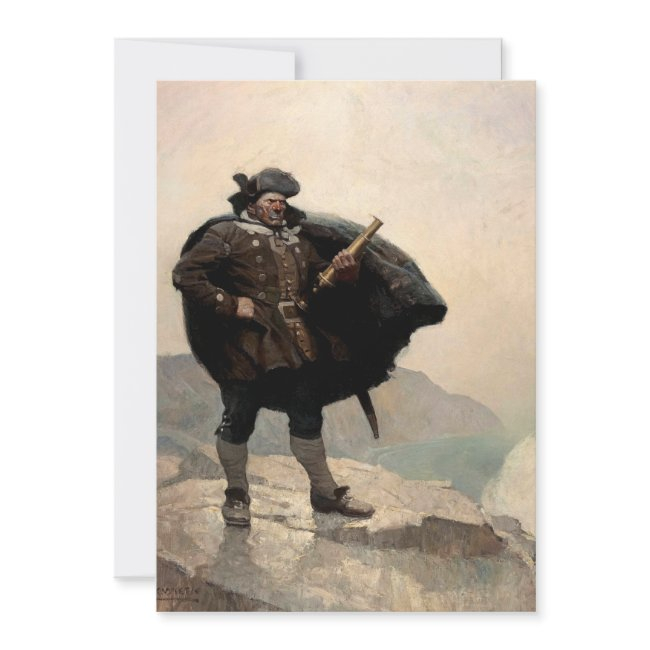 Billy Bones, Treasure Island By N. C. Wyeth Invitation