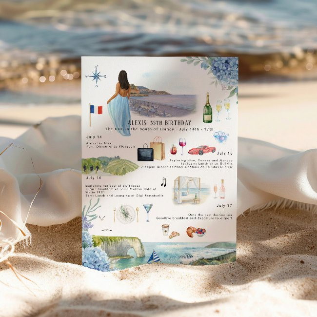 Birthday Weekend Itinerary | South France Invitation