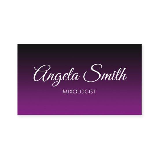 Black And Purple Ombre Business Invitations