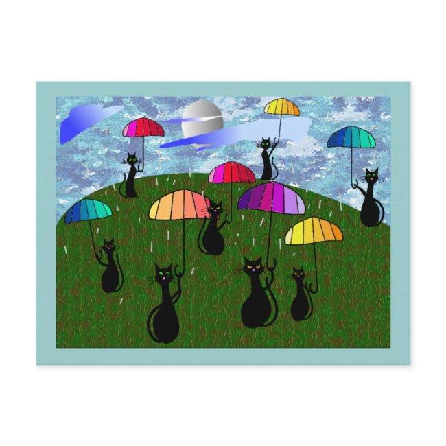 Black Cat Lovers Art Gifts Postinvitations