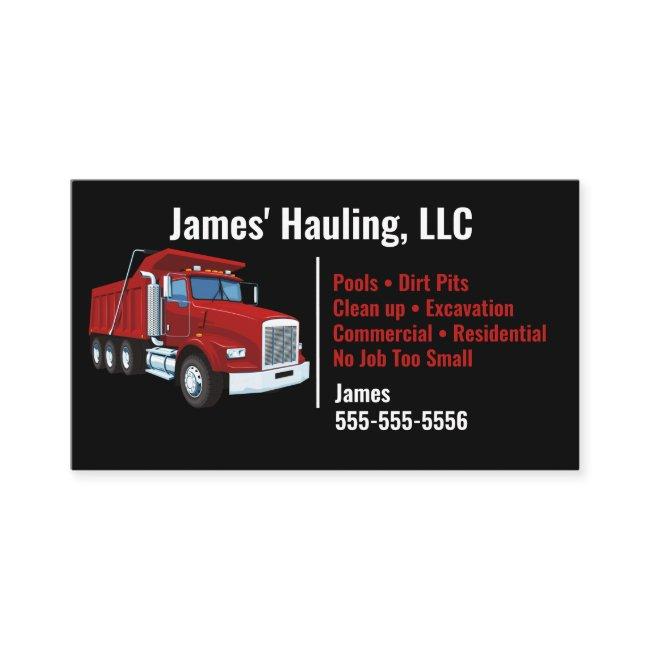 Black Dump Truck Business Invitations