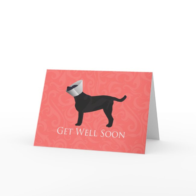 Black Lab Get Well Soon Design Invitations