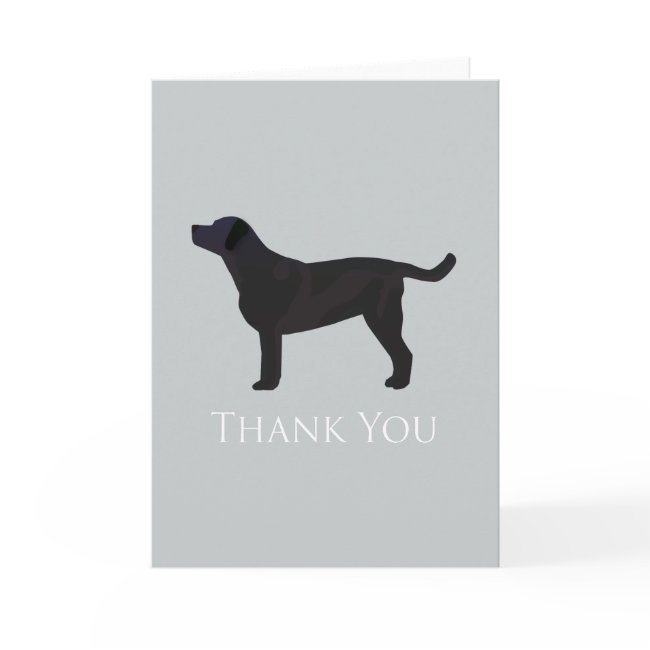 Black Lab Thank You Invitations Design