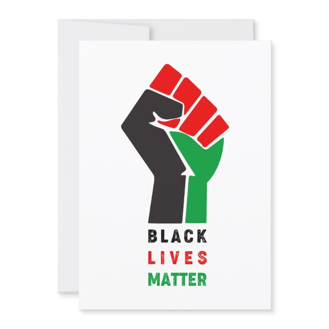 Black Lives Matter Raised Fist Symbol African Amer Invitation