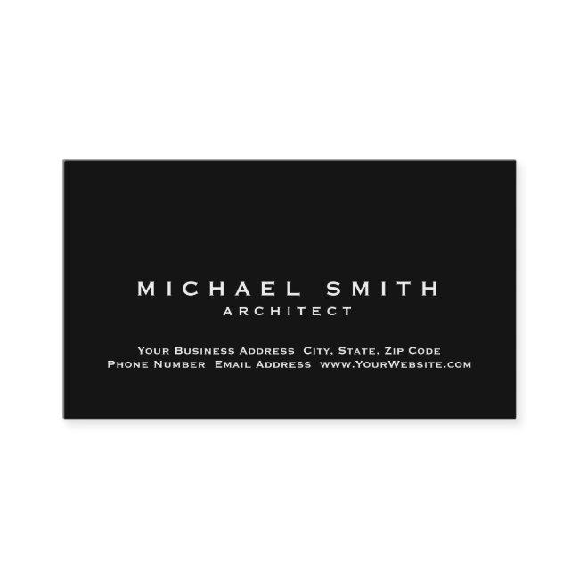 Black Simple Plain Standard Modern Business Invitations