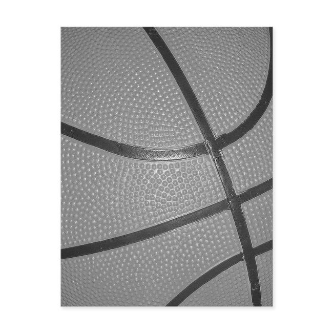 Black & White Basketball Postinvitations