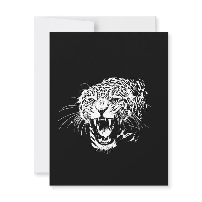 Black & White Jaguar Invitation