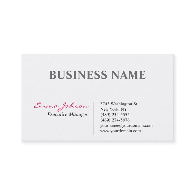 Black White Pink Elegant Modern Simple Business Invitations