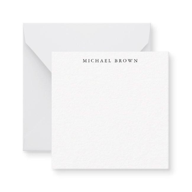 Black White Unique Classical Elegant Plain Note Invitations