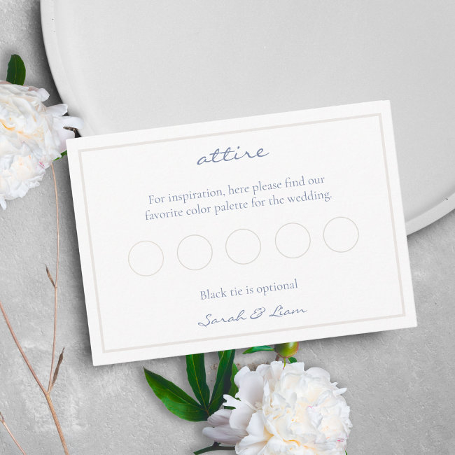 Blank Attire Dress Code Pastels Wedding Rsvp Enclosure Invitations