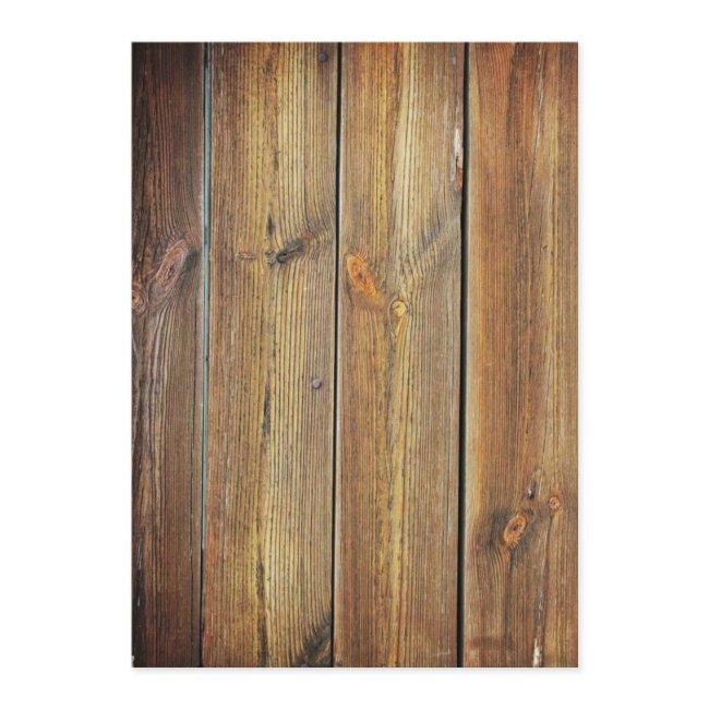 Blank Wood Invitation